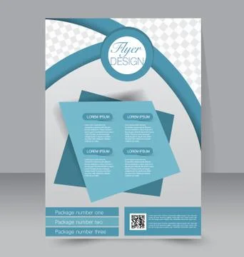 Flyer template. Business brochure. Editable A4 poster for design, education Stock Illustration