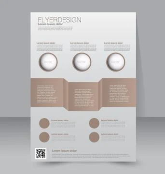 Flyer template. Business brochure. Editable A4 poster Stock Illustration