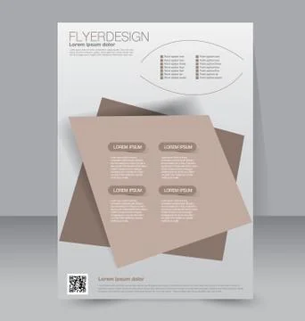 Flyer template. Business brochure. Editable A4 poster Stock Illustration