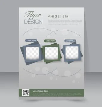 Flyer template. Business brochure. Editable A4 poster Stock Illustration