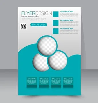 Flyer template. Business brochure. Editable A4 poster Stock Illustration