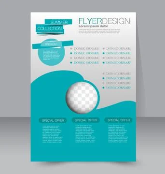 Flyer template. Business brochure. Editable A4 poster Stock Illustration