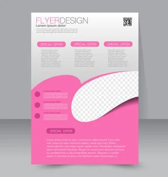 Flyer template. Business brochure. Editable A4 poster Stock Illustration