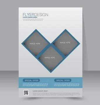 Flyer template. Business brochure. Editable A4 poster Stock Illustration