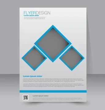 Flyer template. Business brochure. Editable A4 poster Stock Illustration