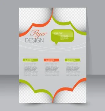 Flyer template. Business brochure. Editable A4 poster Stock Illustration