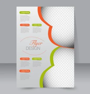 Flyer template. Business brochure. Editable A4 poster Stock Illustration