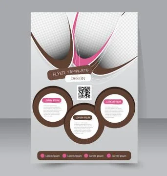 Flyer template. Business brochure. Editable A4 poster Stock Illustration