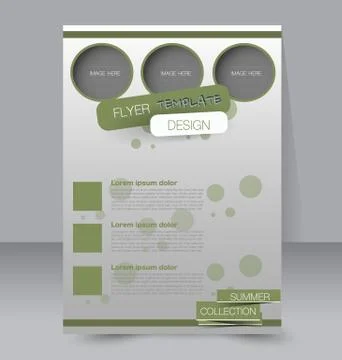 Flyer template. Business brochure. Editable A4 poster Stock Illustration