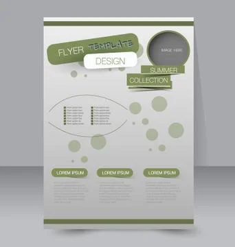 Flyer template. Business brochure. Editable A4 poster Stock Illustration
