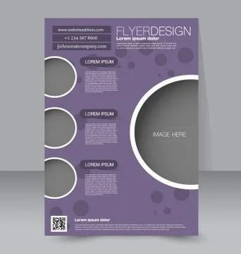 Flyer template. Business brochure. Editable A4 poster Stock Illustration