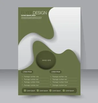 Flyer template. Business brochure. Editable A4 poster Stock Illustration