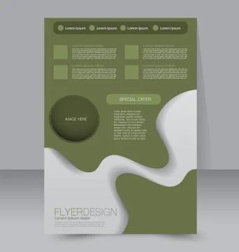 Flyer template. Business brochure. Editable A4 poster Stock Illustration