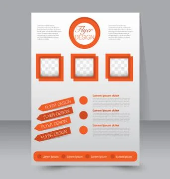 Flyer template. Business brochure. Editable A4 poster Stock Illustration