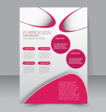 Flyer template. Business brochure. Editable A4 poster Stock Illustration