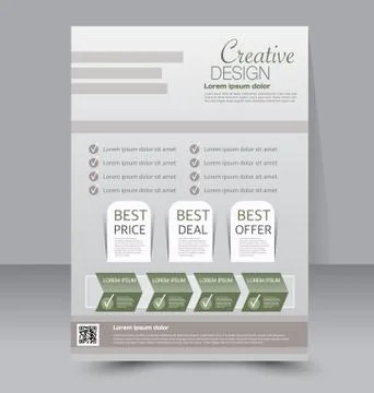 Flyer template. Business brochure. Editable A4 poster Stock Illustration