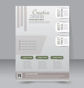 Flyer template. Business brochure. Editable A4 poster Stock Illustration