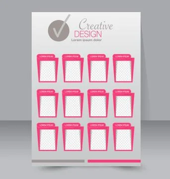 Flyer template. Business brochure. Editable A4 poster Stock Illustration