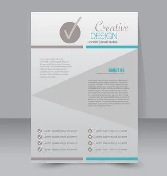 Flyer template. Business brochure. Editable A4 poster Stock Illustration