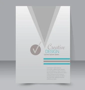 Flyer template. Business brochure. Editable A4 poster Stock Illustration