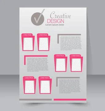 Flyer template. Business brochure. Editable A4 poster Stock Illustration