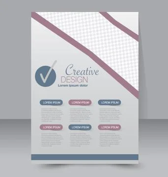 Flyer template. Business brochure. Editable A4 poster Stock Illustration