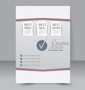 Flyer template. Business brochure. Editable A4 poster Stock Illustration