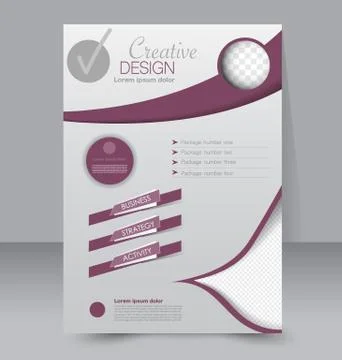 Flyer template. Business brochure. Editable A4 poster Stock Illustration