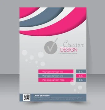 Flyer template. Business brochure. Editable A4 poster Stock Illustration