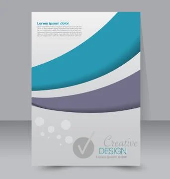 Flyer template. Business brochure. Editable A4 poster Stock Illustration