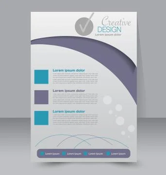Flyer template. Business brochure. Editable A4 poster Stock Illustration