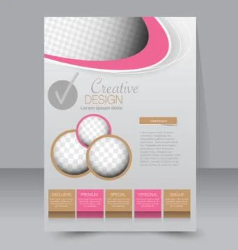 Flyer template. Business brochure. Editable A4 poster Stock Illustration