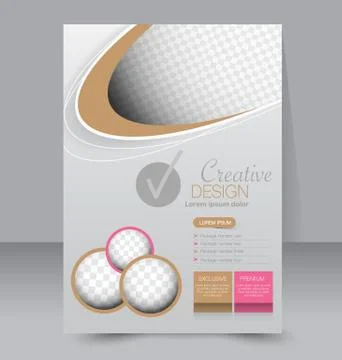 Flyer template. Business brochure. Editable A4 poster Stock Illustration