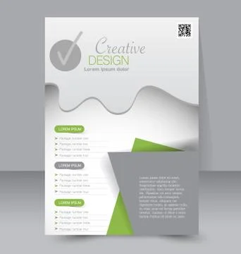 Flyer template. Business brochure. Editable A4 poster Stock Illustration
