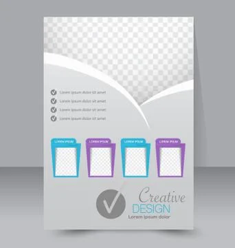 Flyer template. Business brochure. Editable A4 poster Stock Illustration