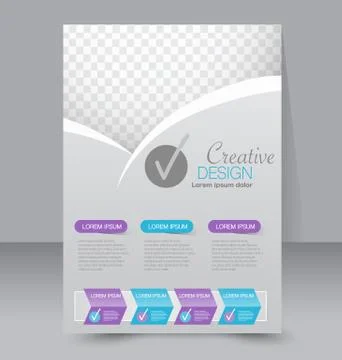 Flyer template. Business brochure. Editable A4 poster Illustrazione stock