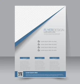 Flyer template. Business brochure. Editable A4 poster Stock Illustration