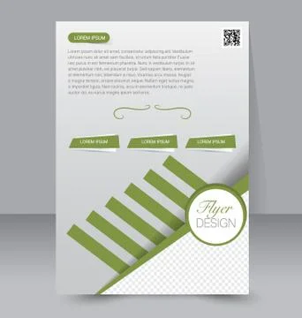 Flyer template. Business brochure. Editable A4 poster Stock Illustration