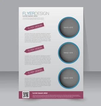 Flyer template. Business brochure. Editable A4 poster Stock Illustration