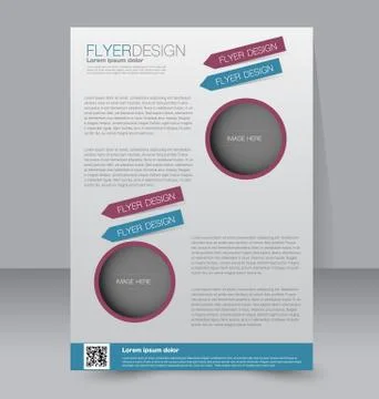 Flyer template. Business brochure. Editable A4 poster Stock Illustration