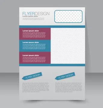 Flyer template. Business brochure. Editable A4 poster Stock Illustration