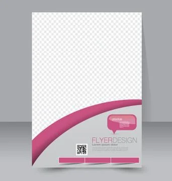 Flyer template. Business brochure. Editable A4 poster Stock Illustration