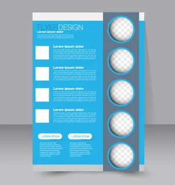 Flyer template. Business brochure. Editable A4 poster Stock Illustration