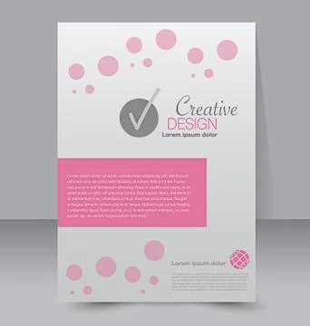 Flyer template. Business brochure. Editable A4 poster Stock Illustration