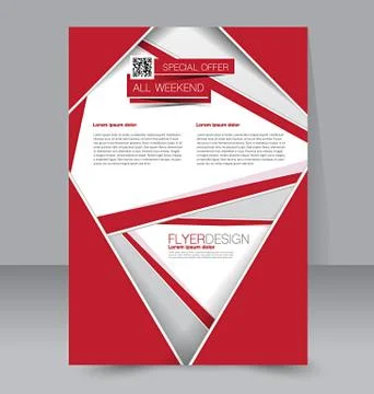 Flyer template. Business brochure. Editable A4 poster Stock Illustration
