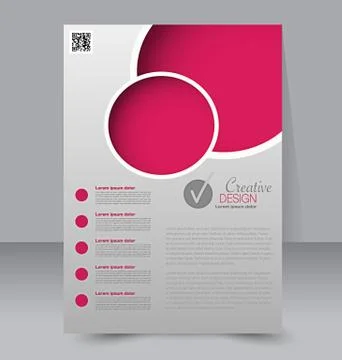 Flyer template. Business brochure. Editable A4 poster for design, education, Stock Illustration