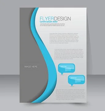 Flyer template. Business brochure. Editable A4 poster for design, education, Stock Illustration