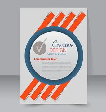 Flyer template. Business brochure. Editable A4 poster for design, education, Stock Illustration