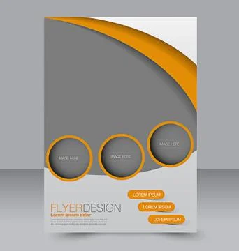 Flyer template. Business brochure. Editable A4 poster for design, education, Stock Illustration