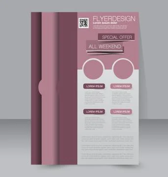 Flyer template. Business brochure. Editable A4 poster Stock Illustration